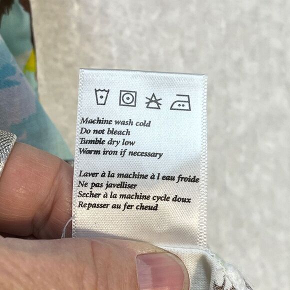 Coachella Music Festival Multicolor Hot Air Balloon Cotton Button Up Shirt Large - Picture 5 of 8